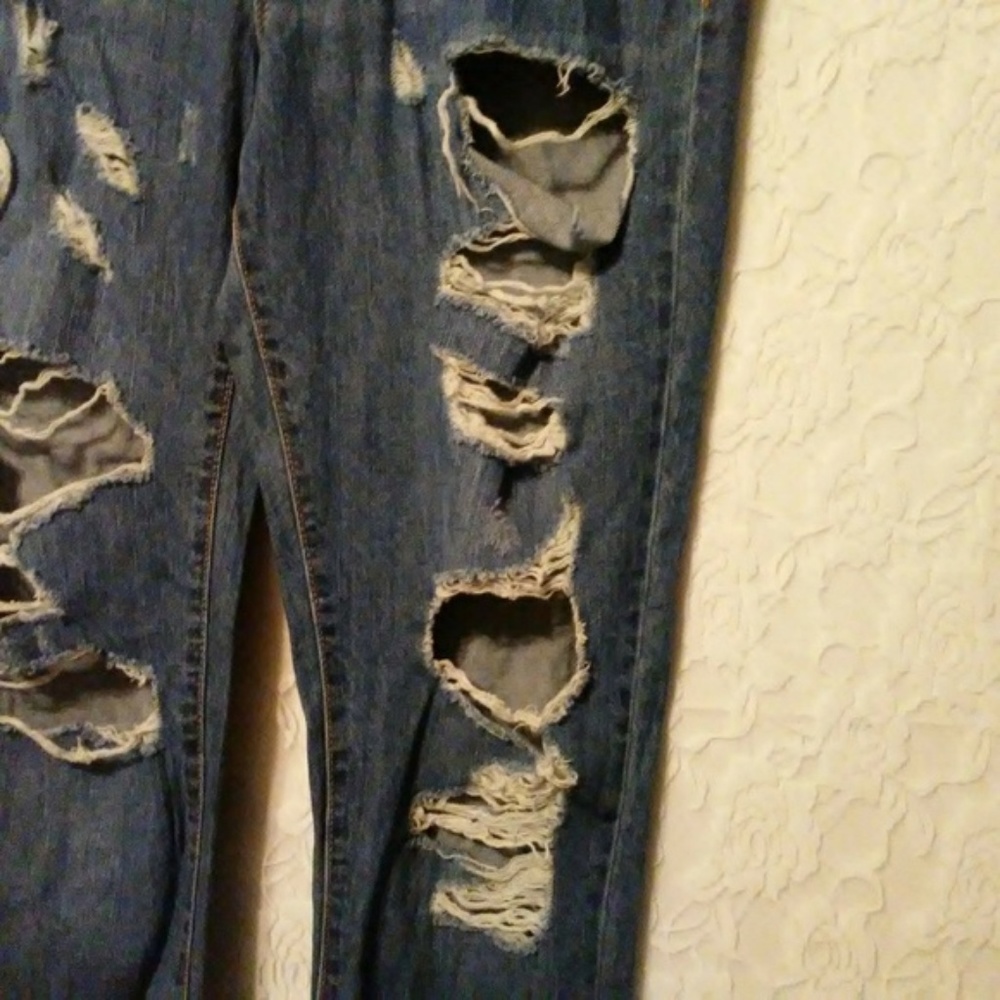 Forever 21 High Waist Mom Jeans Distressed Sz 28 - Picture 2 of 9